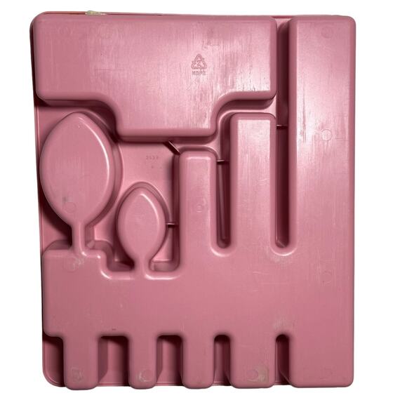 Rubbermaid Mauve Silverware Flatware Cutlery Tray Utensil Holder 1992 Large Pink - Picture 4 of 6